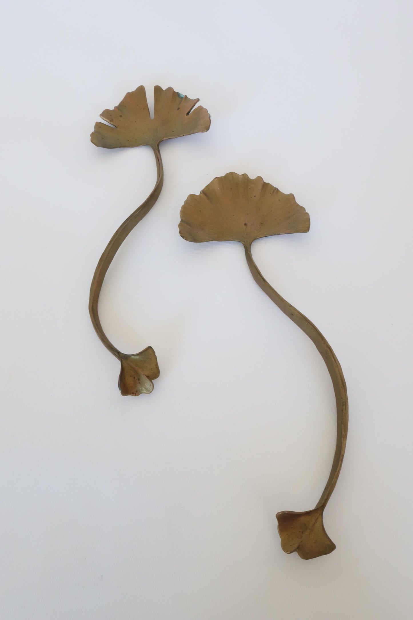 Ginkgo serving set | bronze table decor | Michael Michaud design