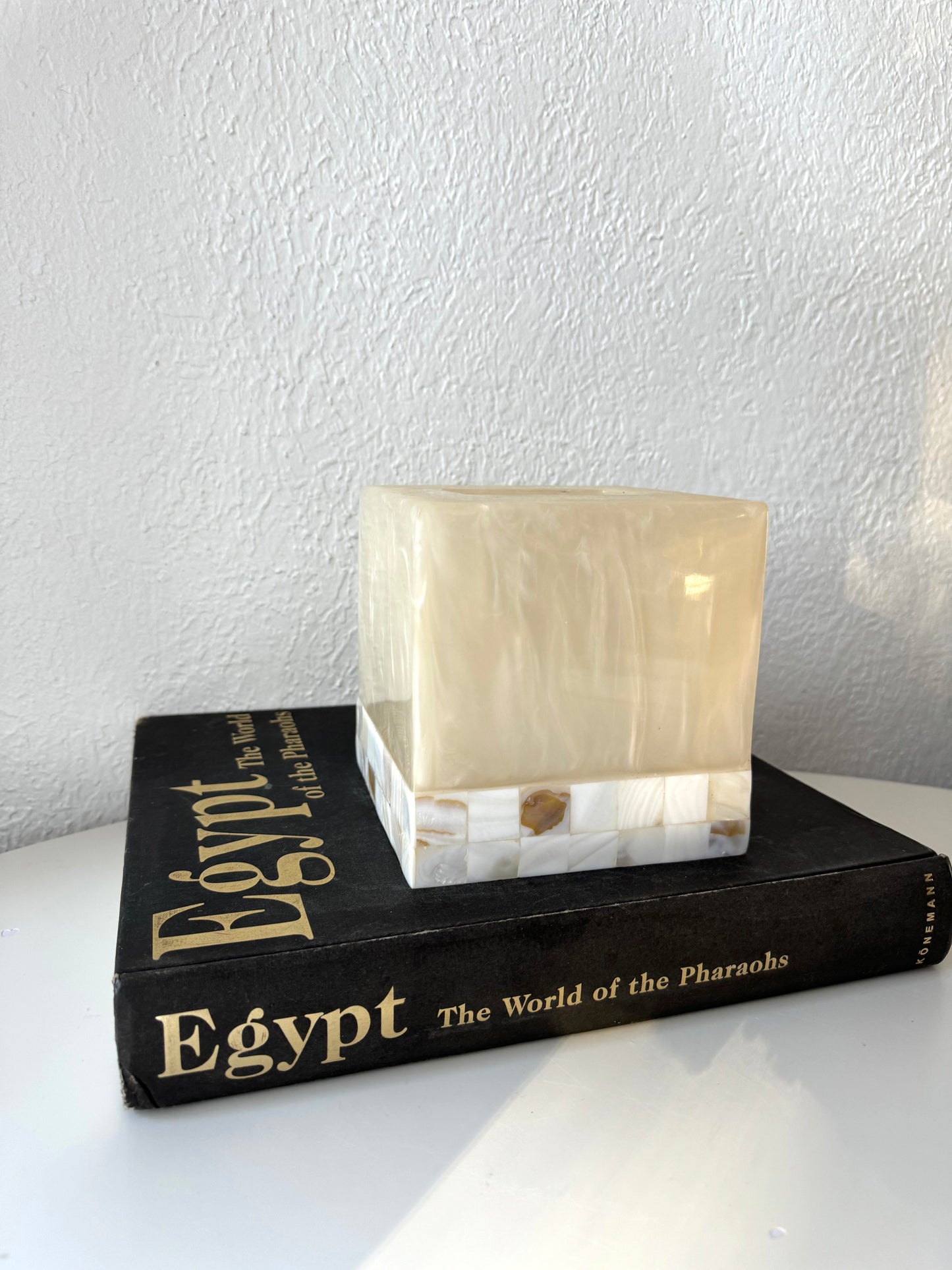 Mother of Pearl + Acrylic Kleenex holder