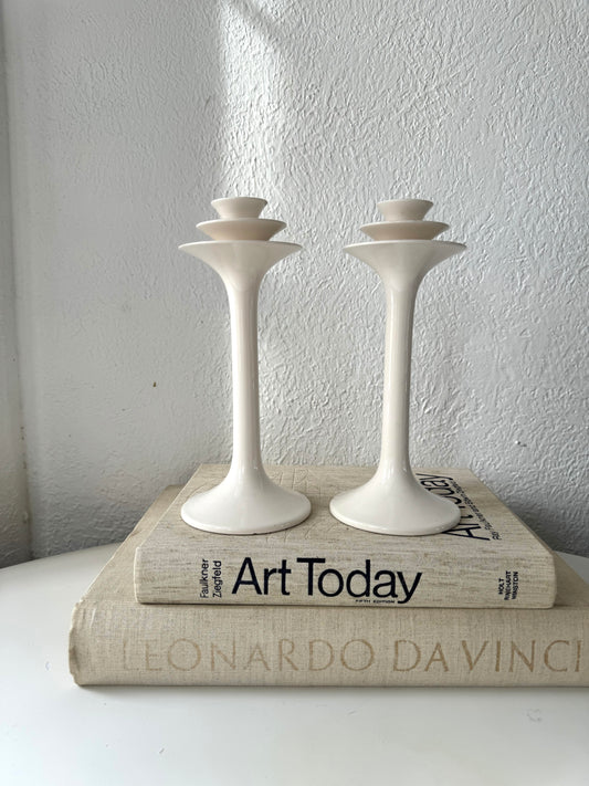 Fitz & Floyd Art Deco candlestick holders | Set 2