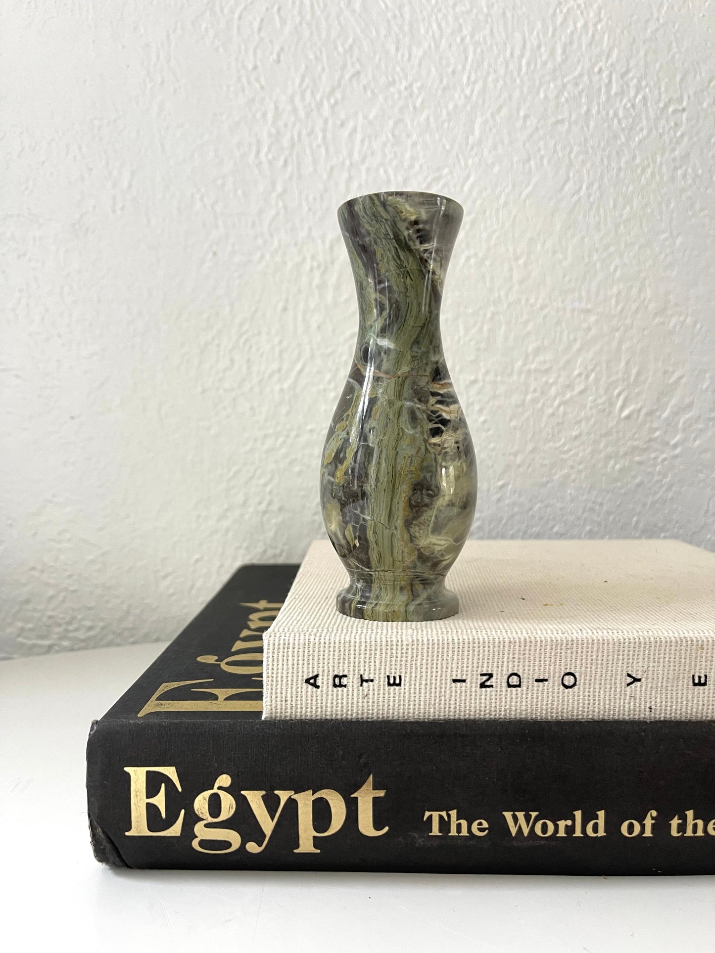 Italian Emerald marble mini vase