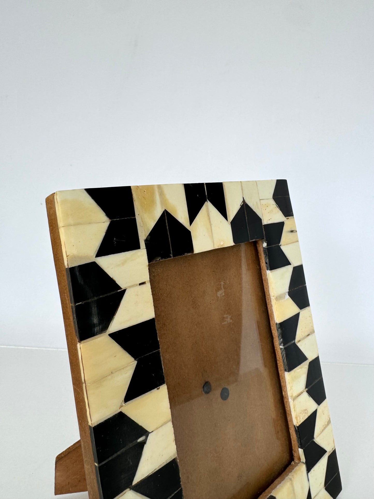 Black + white bone Inlay picture frame