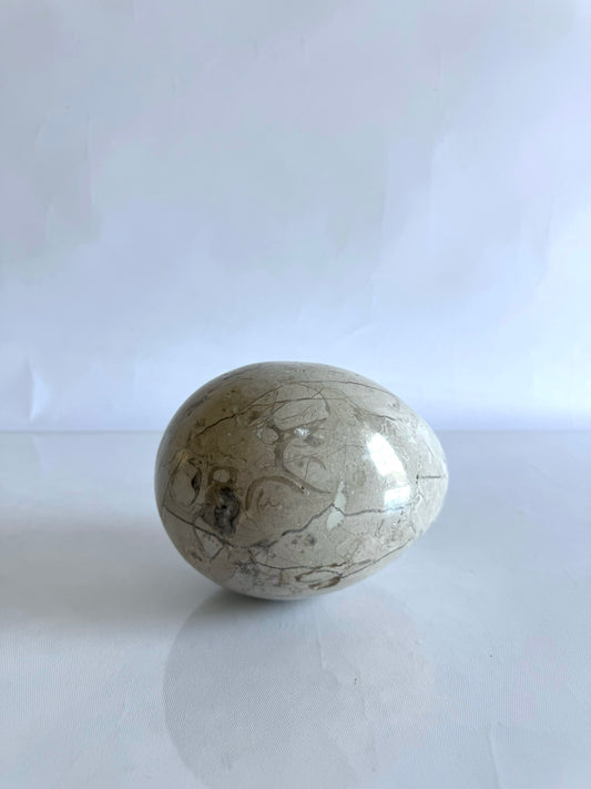 Solid marble ostrich size  egg decor | XLarge marble egg