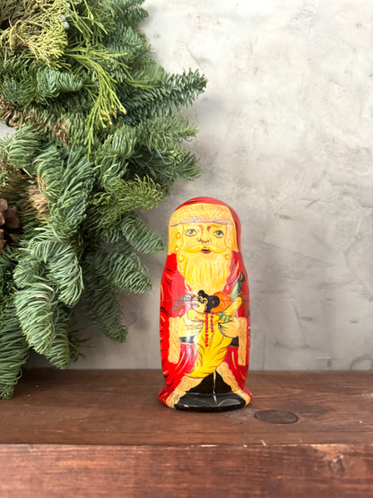 VTG Russian Santa nesting dolls | Set of 3 | made in USSR