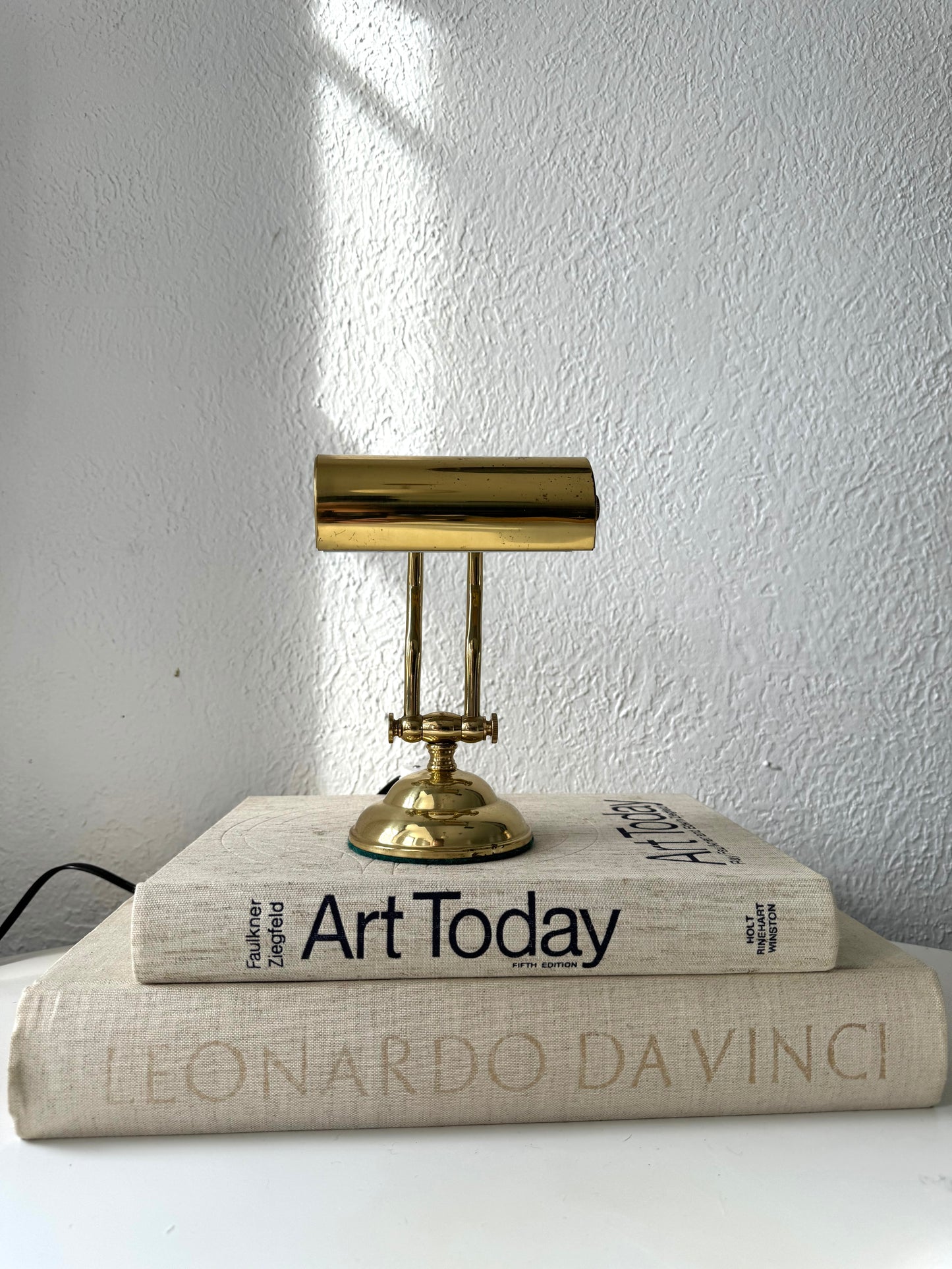 Mini brass office desk lamp | shelf lamp