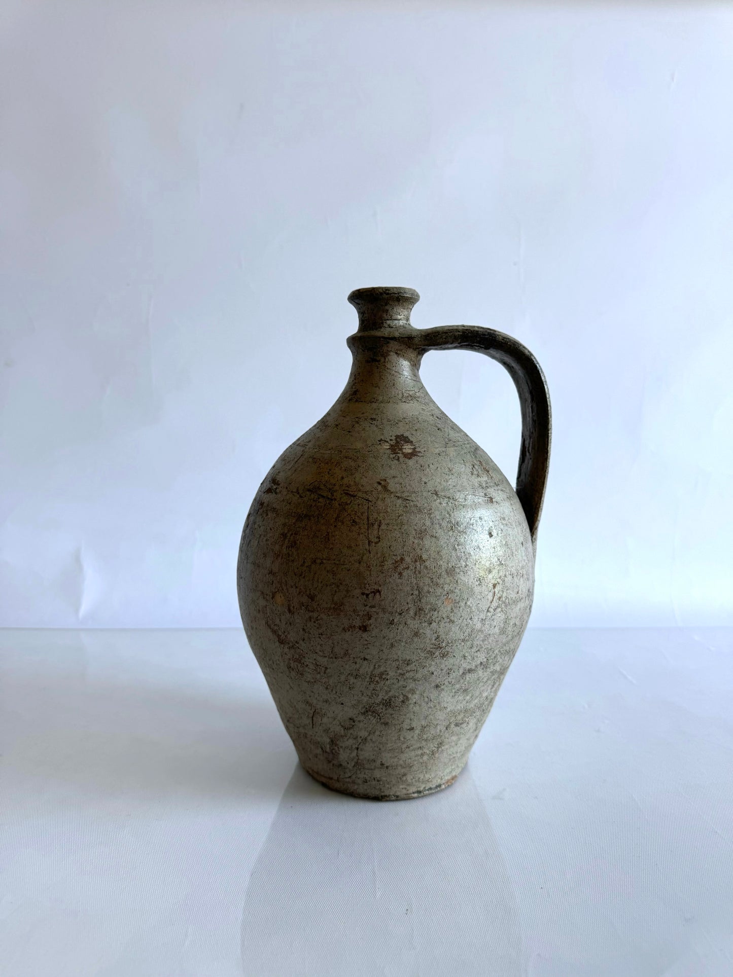 Sleek one armed handmade pottery | Vintage style water jug