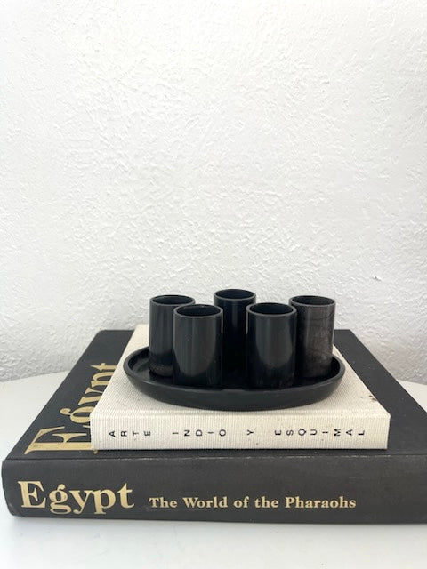 Black onyx | marble shot glass set | Set 5