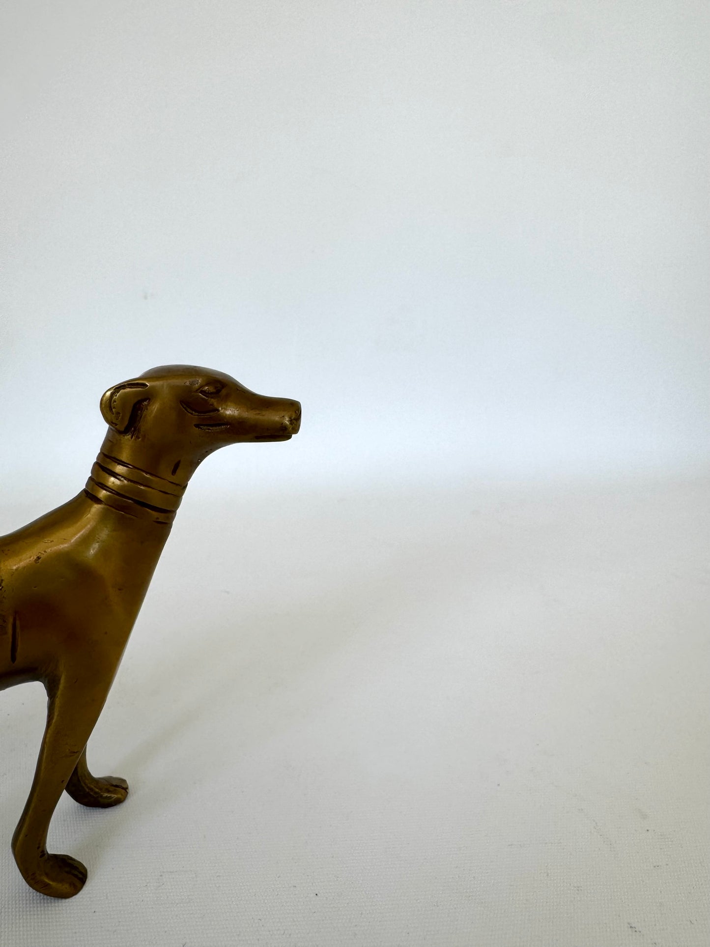 Solid brass Italian greyhound decor | MCM shelf decor