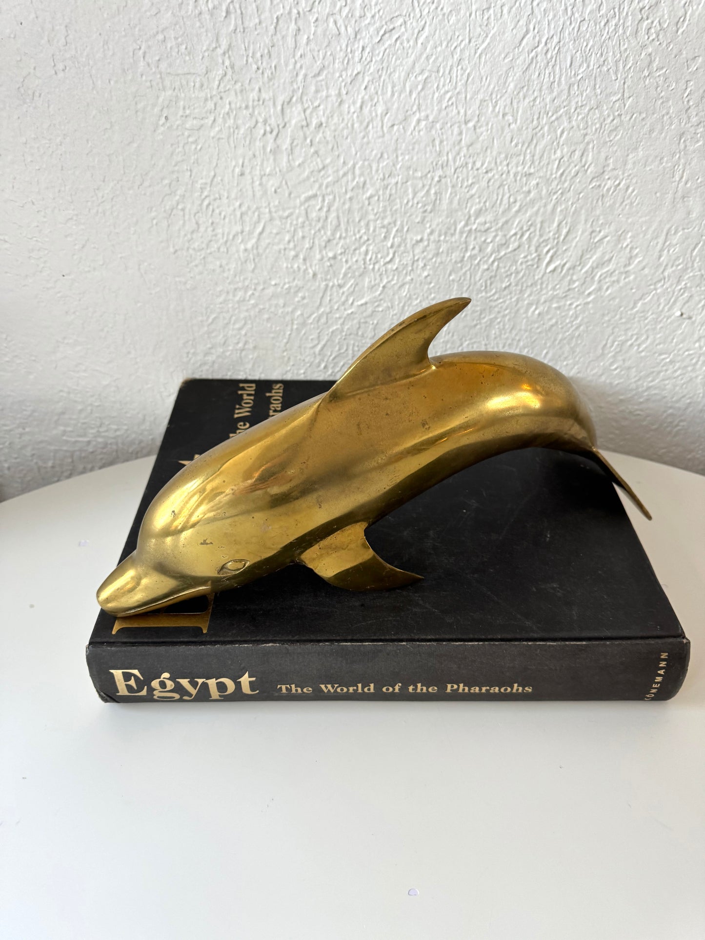 Large VTG brass Dolphin sculpture | Nautical vintage decor