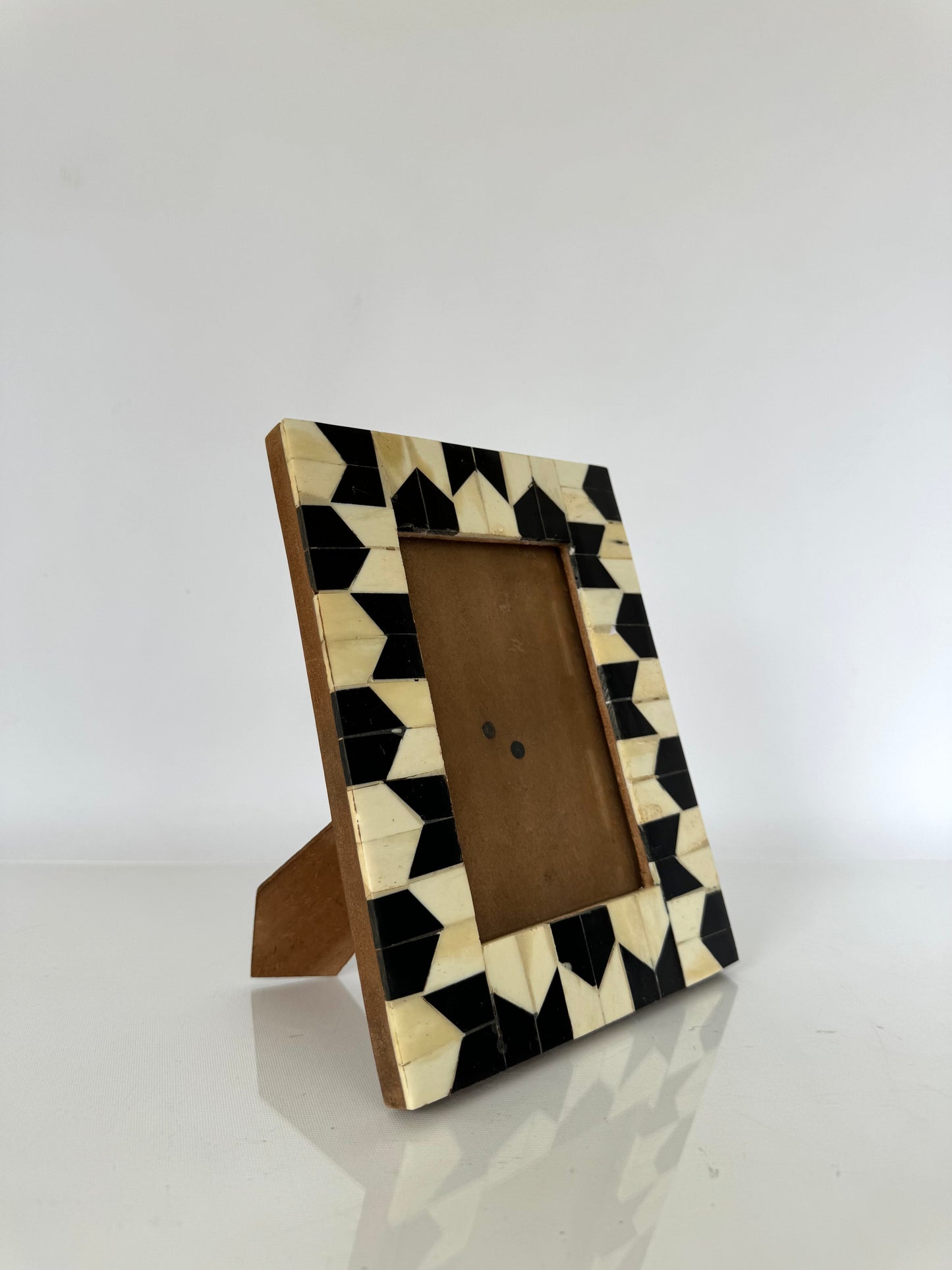 Black + white bone Inlay picture frame