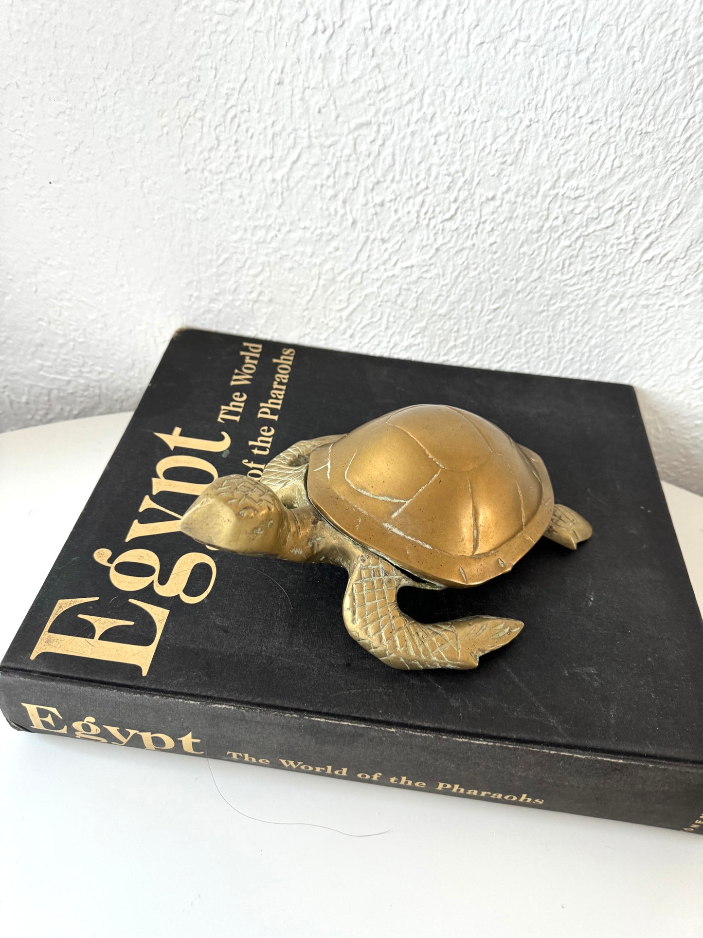 VTG large brass sea turtle