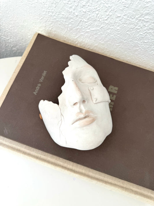 Sculpted face wall hanging art | face sculpture