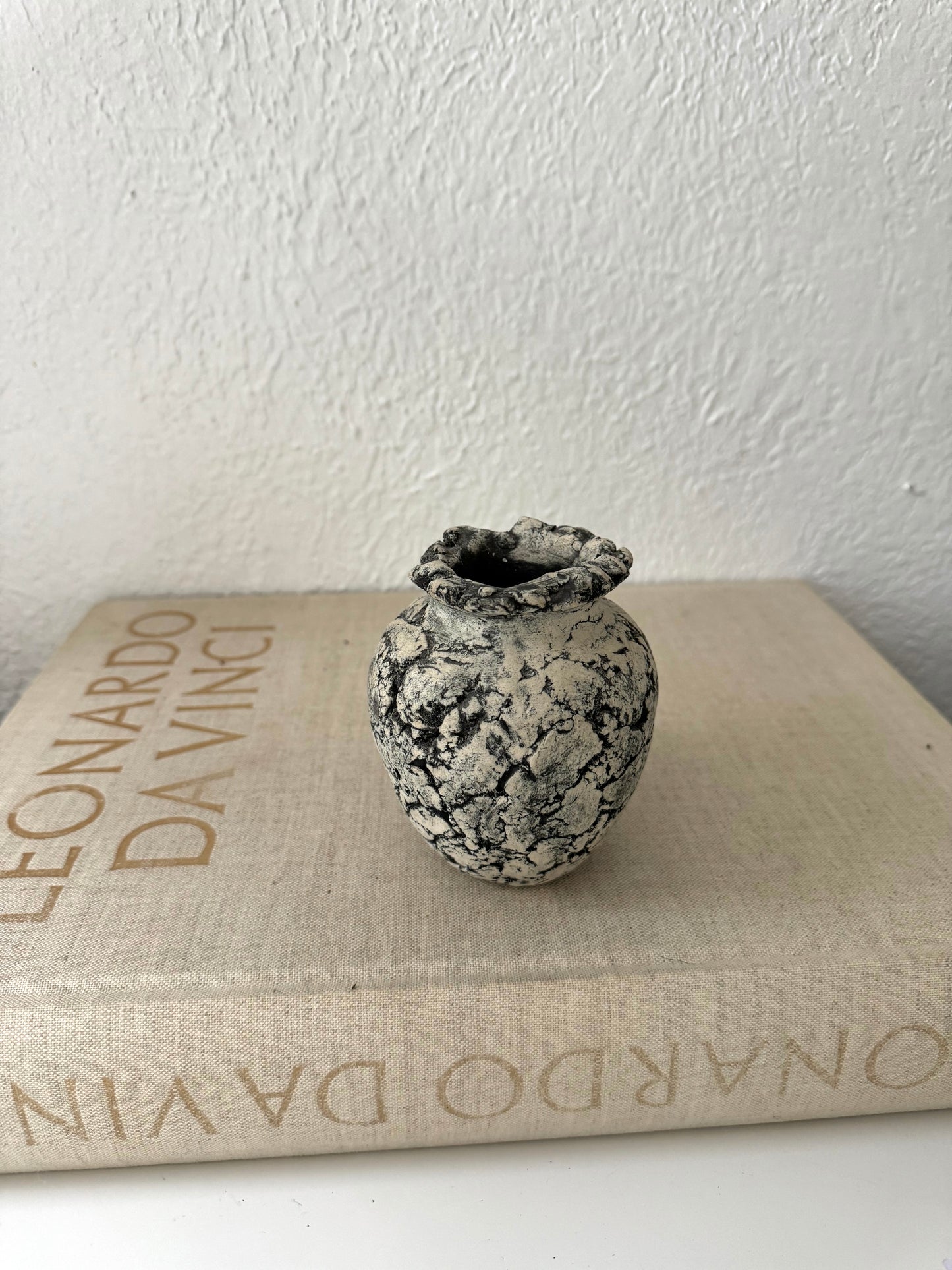 Signed Stan Langtwait shapes of clay art vase