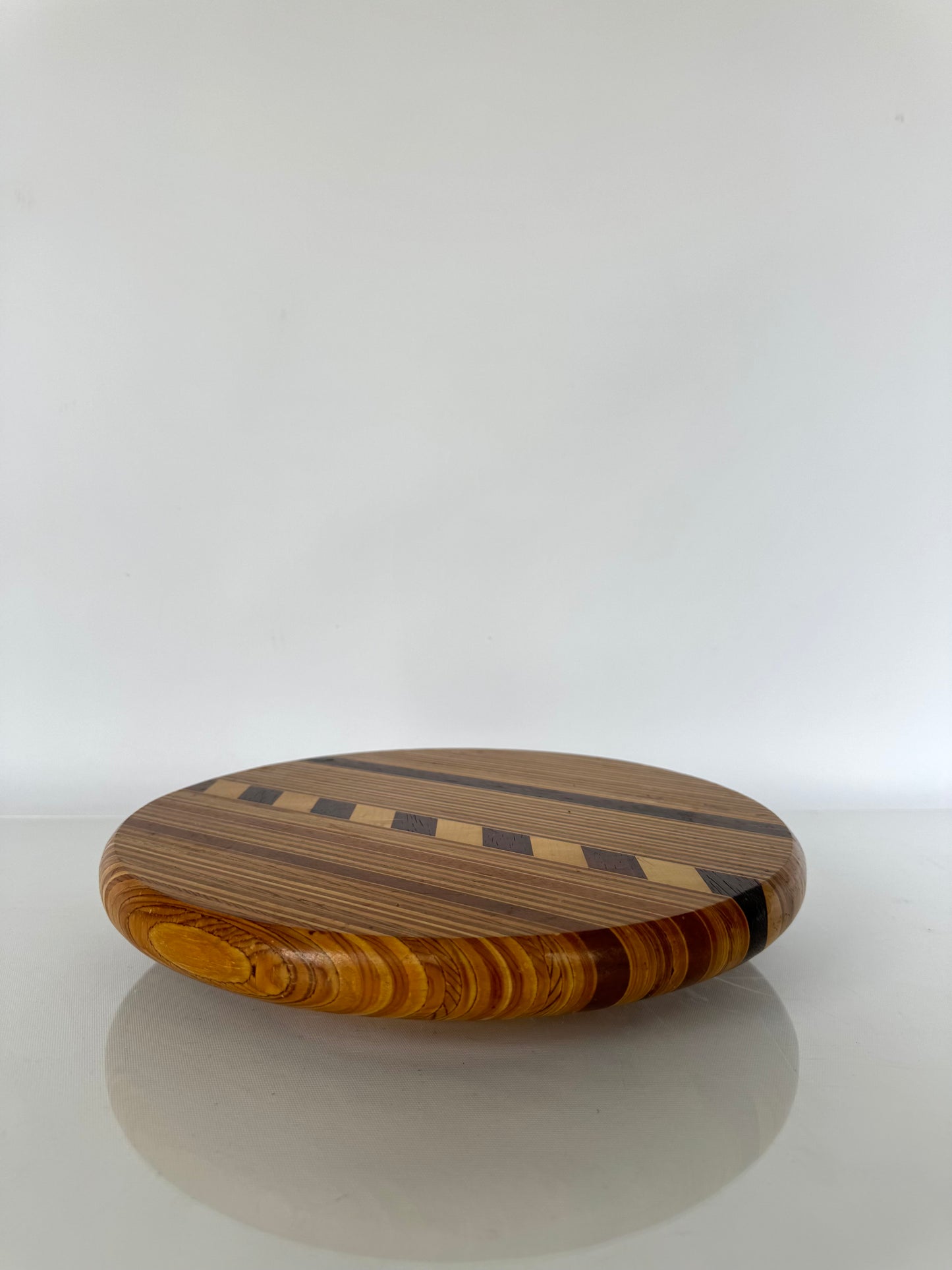 Multi wood grain lazy Susan charcuterie board | movable serving tray