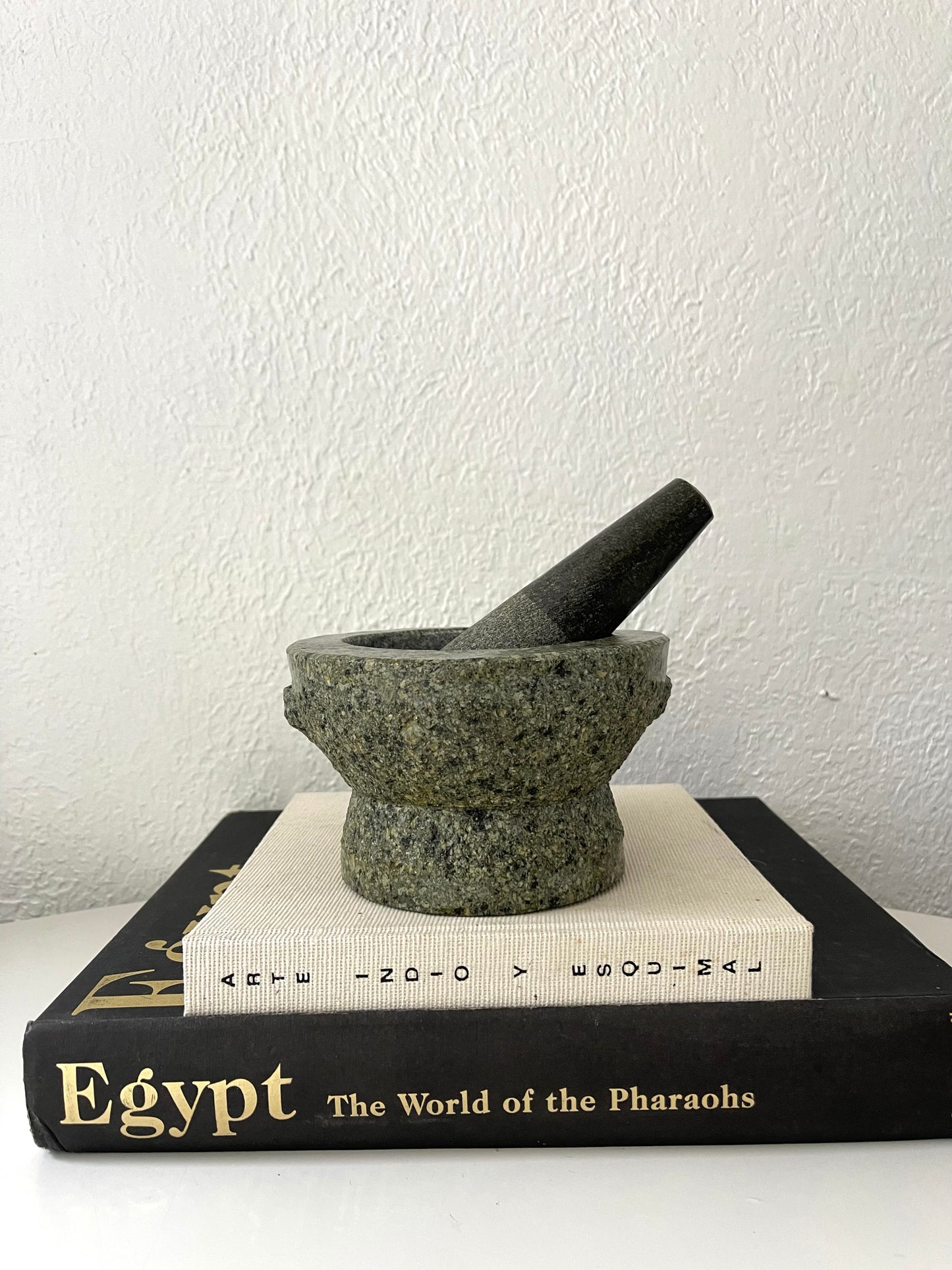 X-Large green stone Mortar + Pestle set