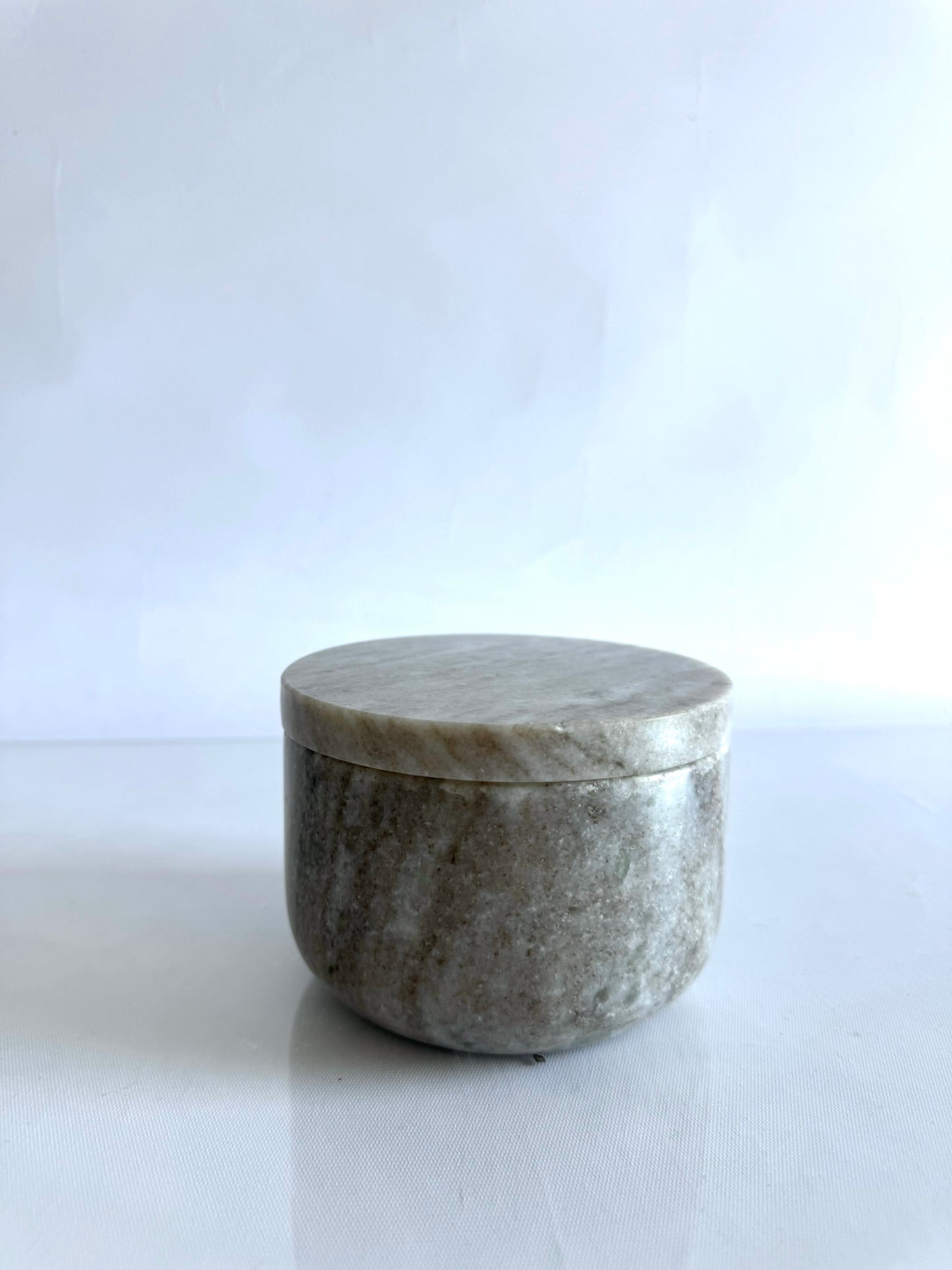 Marble lidded catchall | kitchen salt cellar