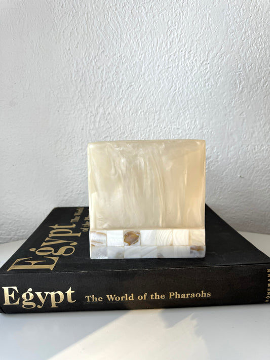 Mother of Pearl + Acrylic Kleenex holder