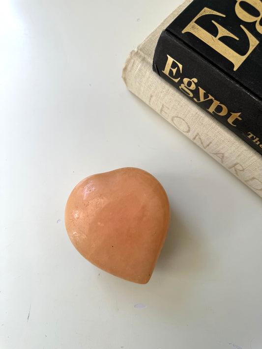 Peachy | Pink alabaster heart shaped box | alabaster catchall