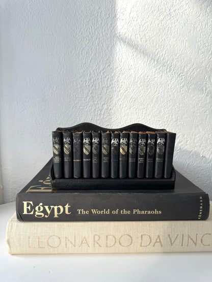 Geoffrey Parker William Shakespeare poetry leather book set | bound by hand in English leather