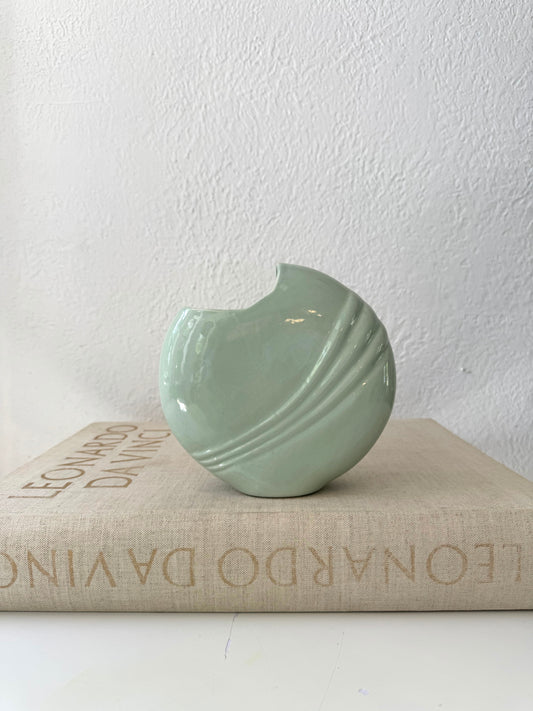 Art Deco mint green vase | spring shelf decor