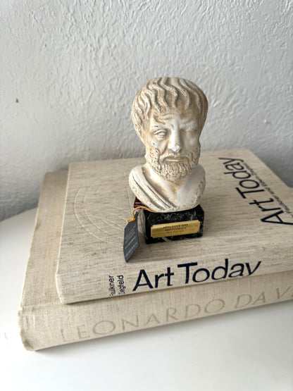 Aristoteles cast sculpture on marble base | made in Hellas