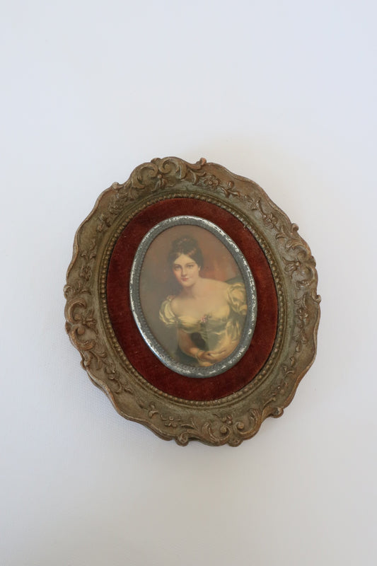 Ornate Cameo portrait | vintage wall decor