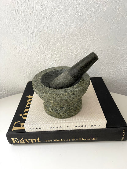 X-Large green stone Mortar + Pestle set