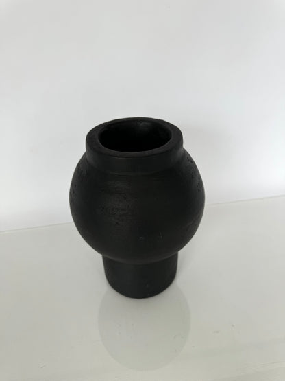 Art deco bubble pottery vessel | vintage terracotta  shelf decor