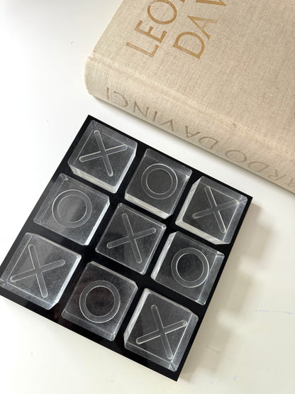 Lucite Tic-Tac-Toe game | lucite game room decor