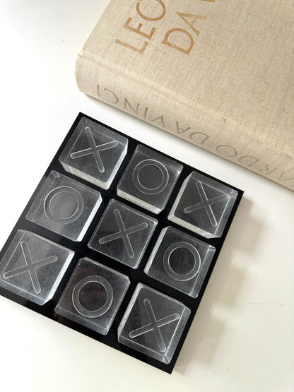 Lucite Tic-Tac-Toe game | lucite game room decor