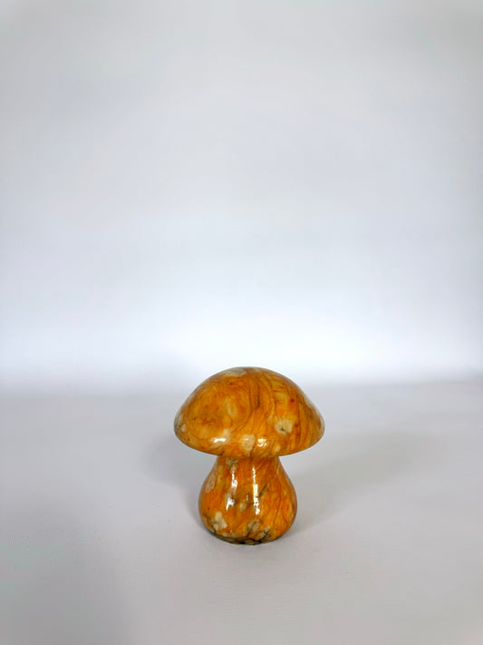 Vintage alabaster mushroom paperweight | plant room decor