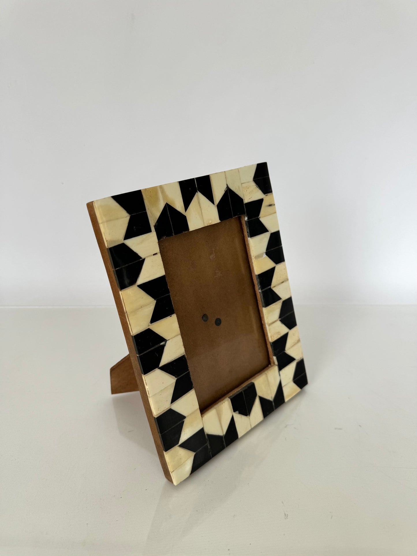 Black + white bone Inlay picture frame