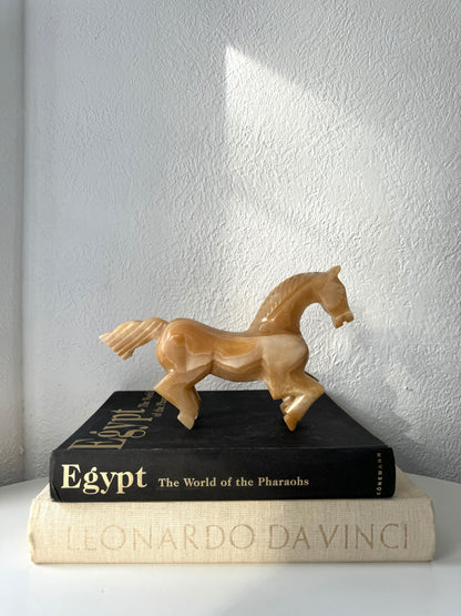 Solid onyx horse statue | VTG shelf decor