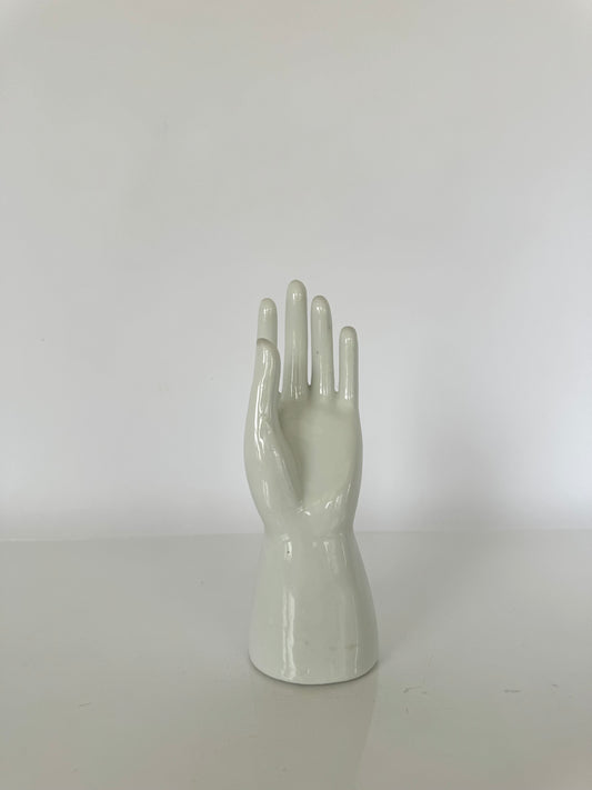 Vintage porcelain hand sculpture | jewelry holder | vanity decor