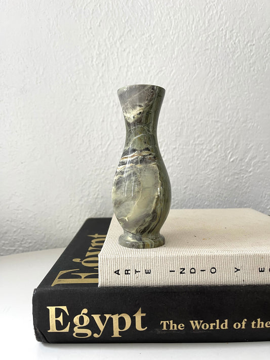 Italian Emerald marble mini vase