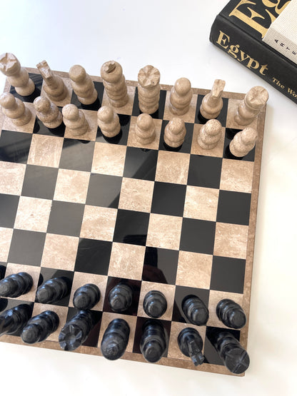 Vintage marble | stone chess set | pieces in picture included