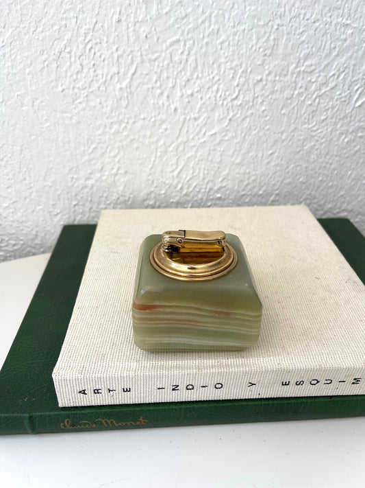 MCM Colibri green onyx table lighter