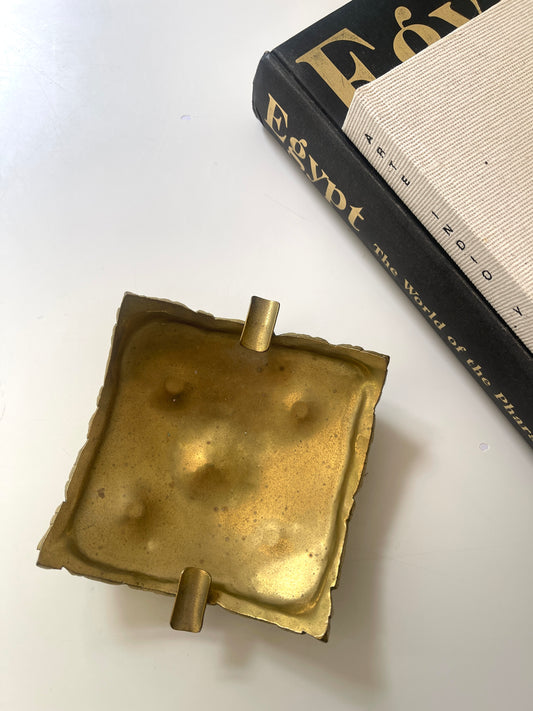 MCM brass art deco ashtray | catchall