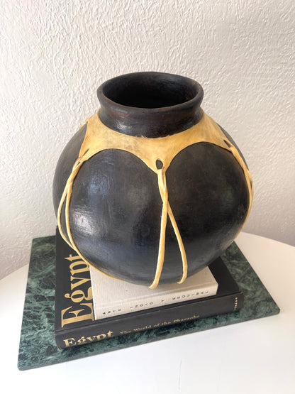 Vintage XL Tarahumara pottery vessel | Vintage decor