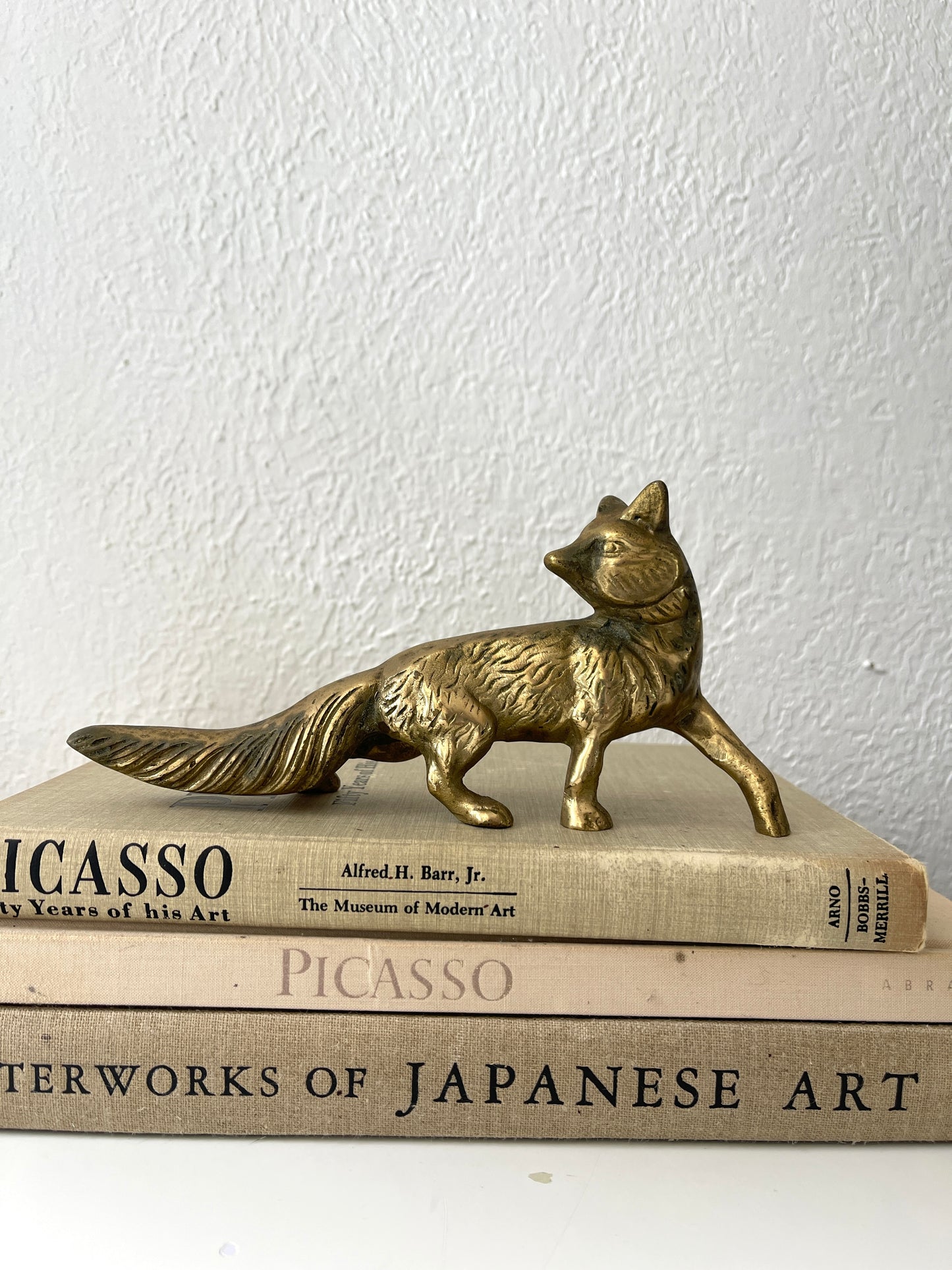 Vintage solid brass fox | fox brass figurine