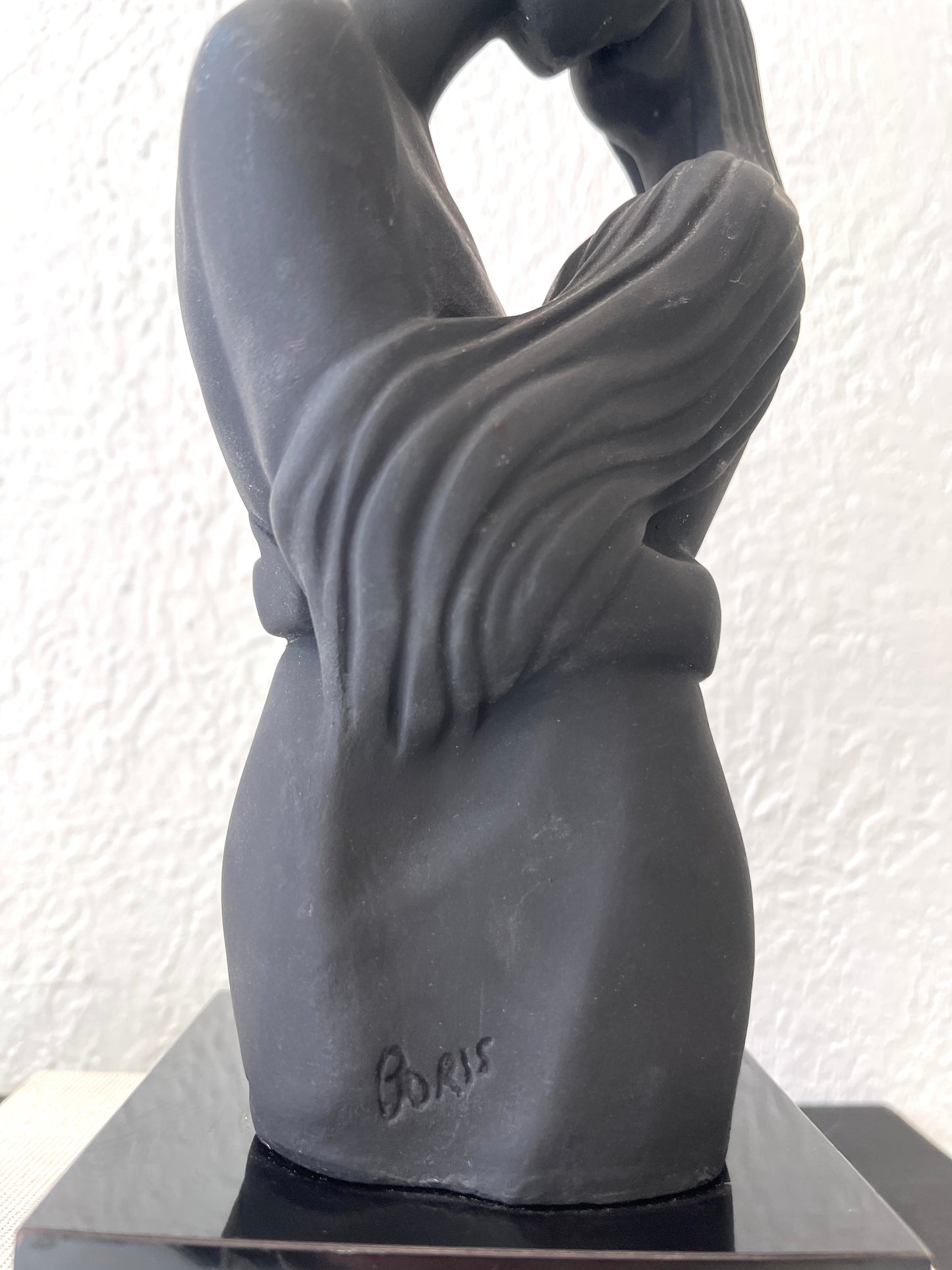 Vintage Austin Productions mono-chromed embrace statue | Signed by Boris