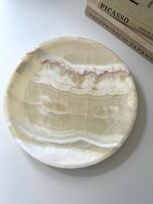 Vintage Onyx centerpiece plate | Large Onyx centerpiece | catchall