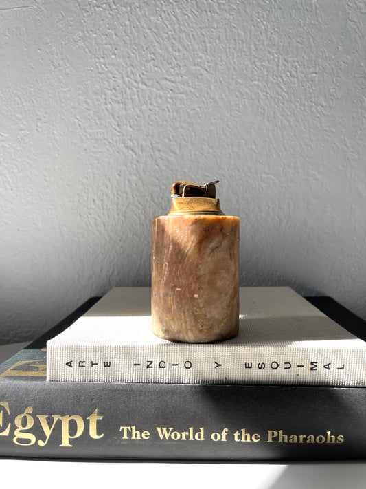 MCM marble table lighter | vintage barware decor