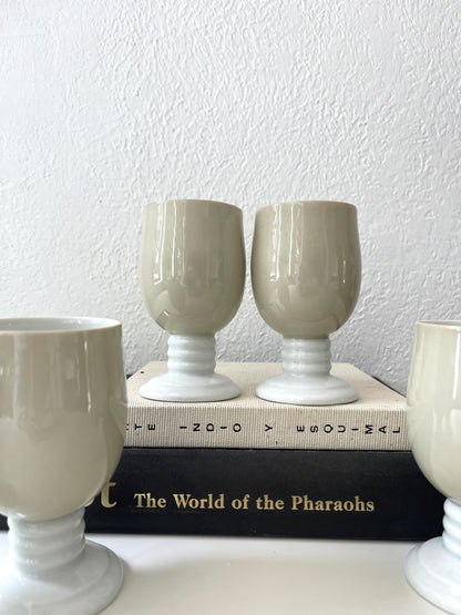 Art Deco ceramic goblet set | Set 6