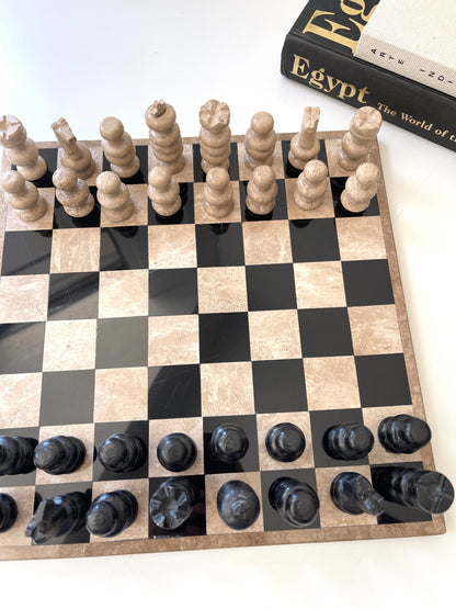 Vintage marble | stone chess set | pieces in picture included