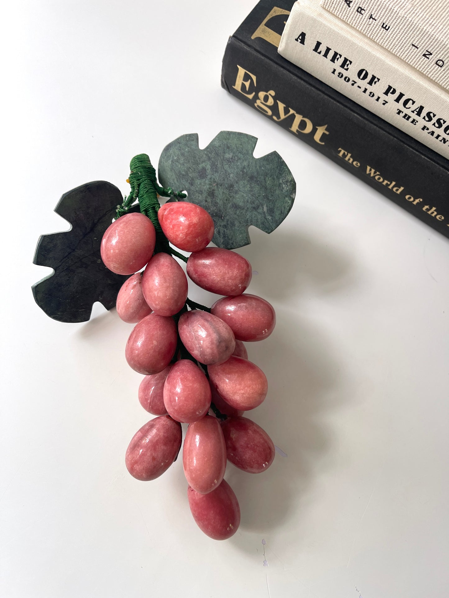 MCM pink marble + jade  grape cluster