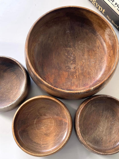 Wooden salad bowl set