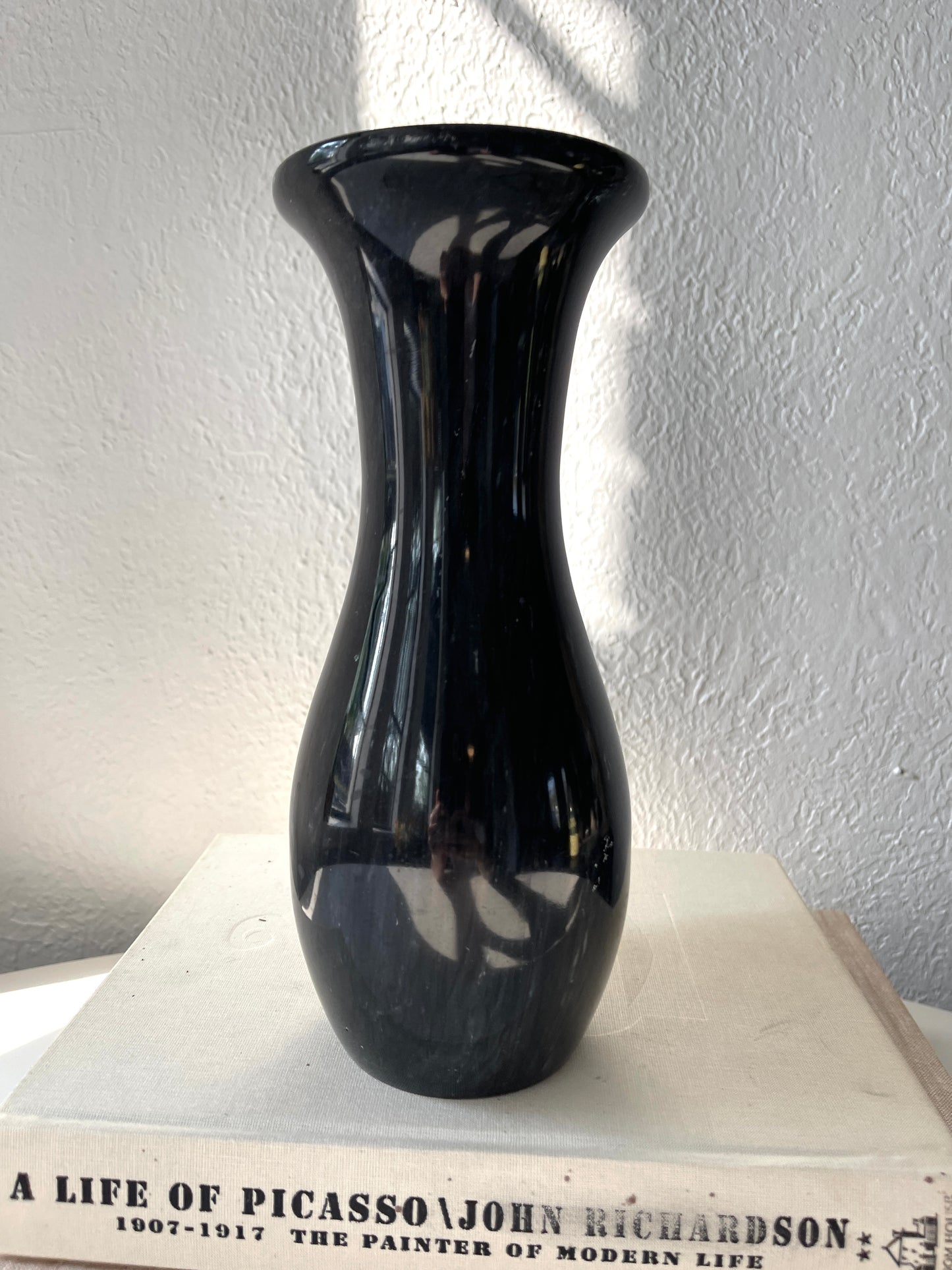 Vintage Black marble vase