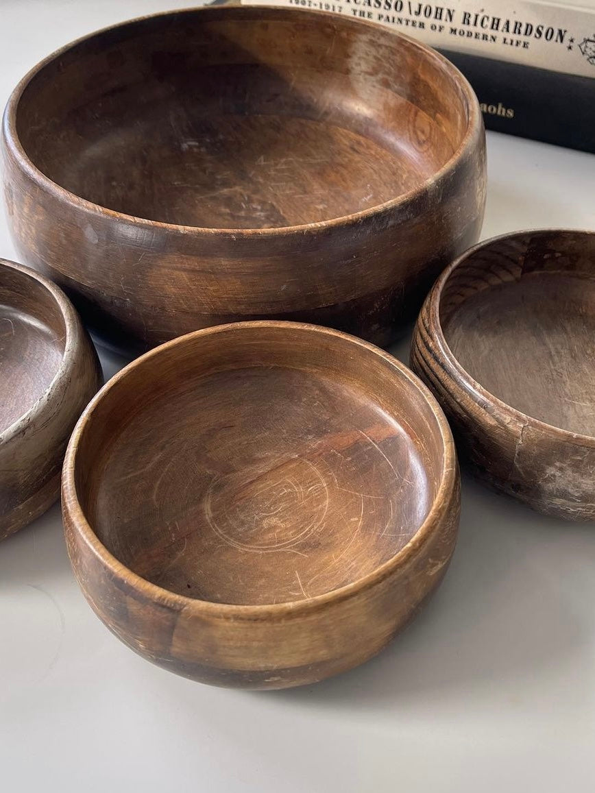 Wooden salad bowl set